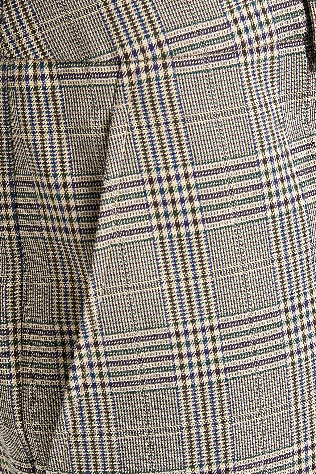 BOUTIQUE MOSCHINO Prince of Wales checked cotton-blend tapered pants