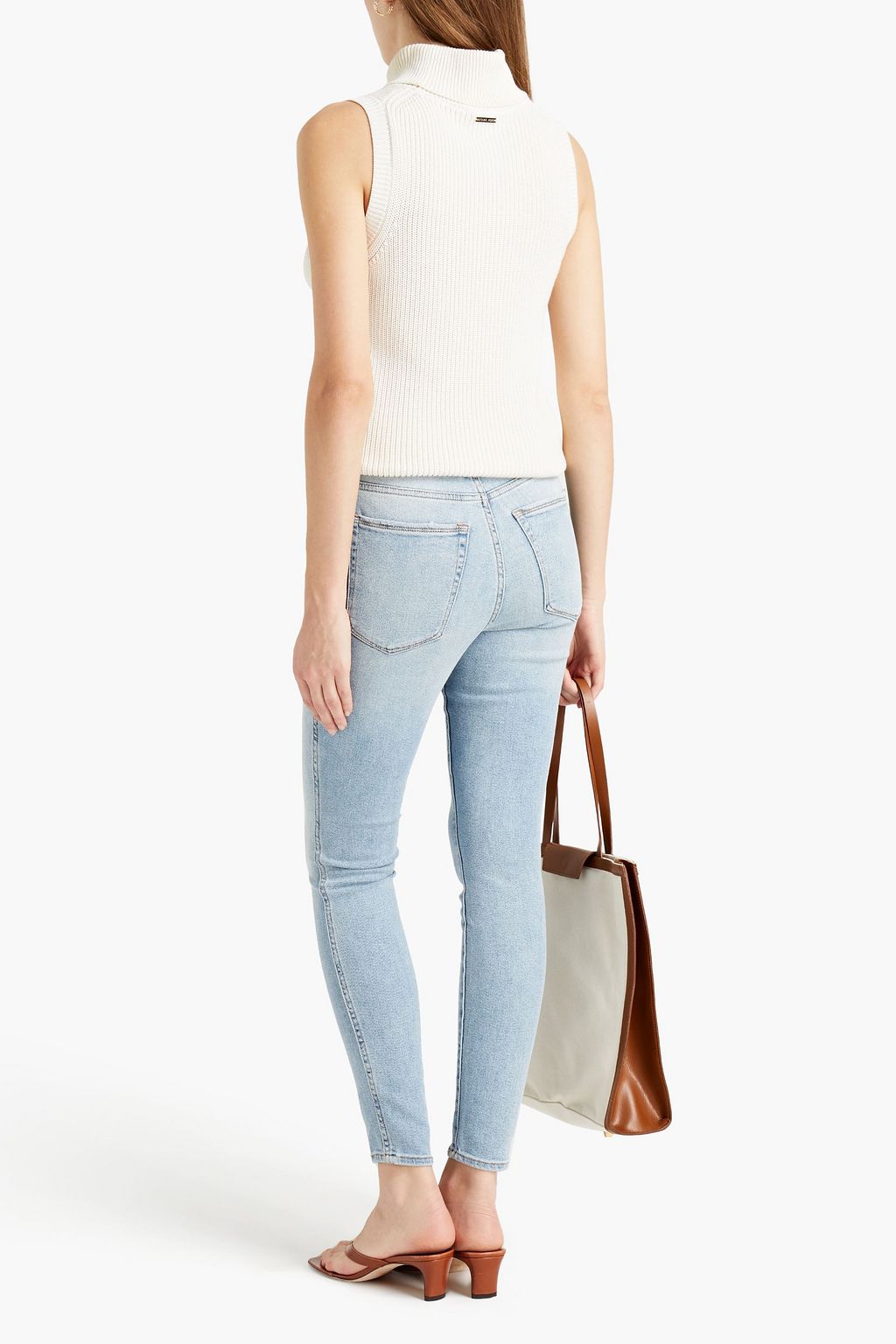 GOOD AMERICAN Good Curve faded high-rise skinny jeans