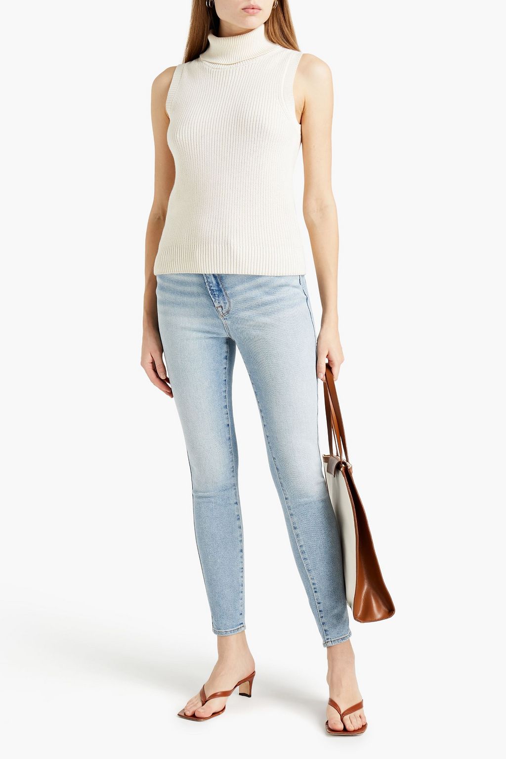 GOOD AMERICAN Good Curve faded high-rise skinny jeans