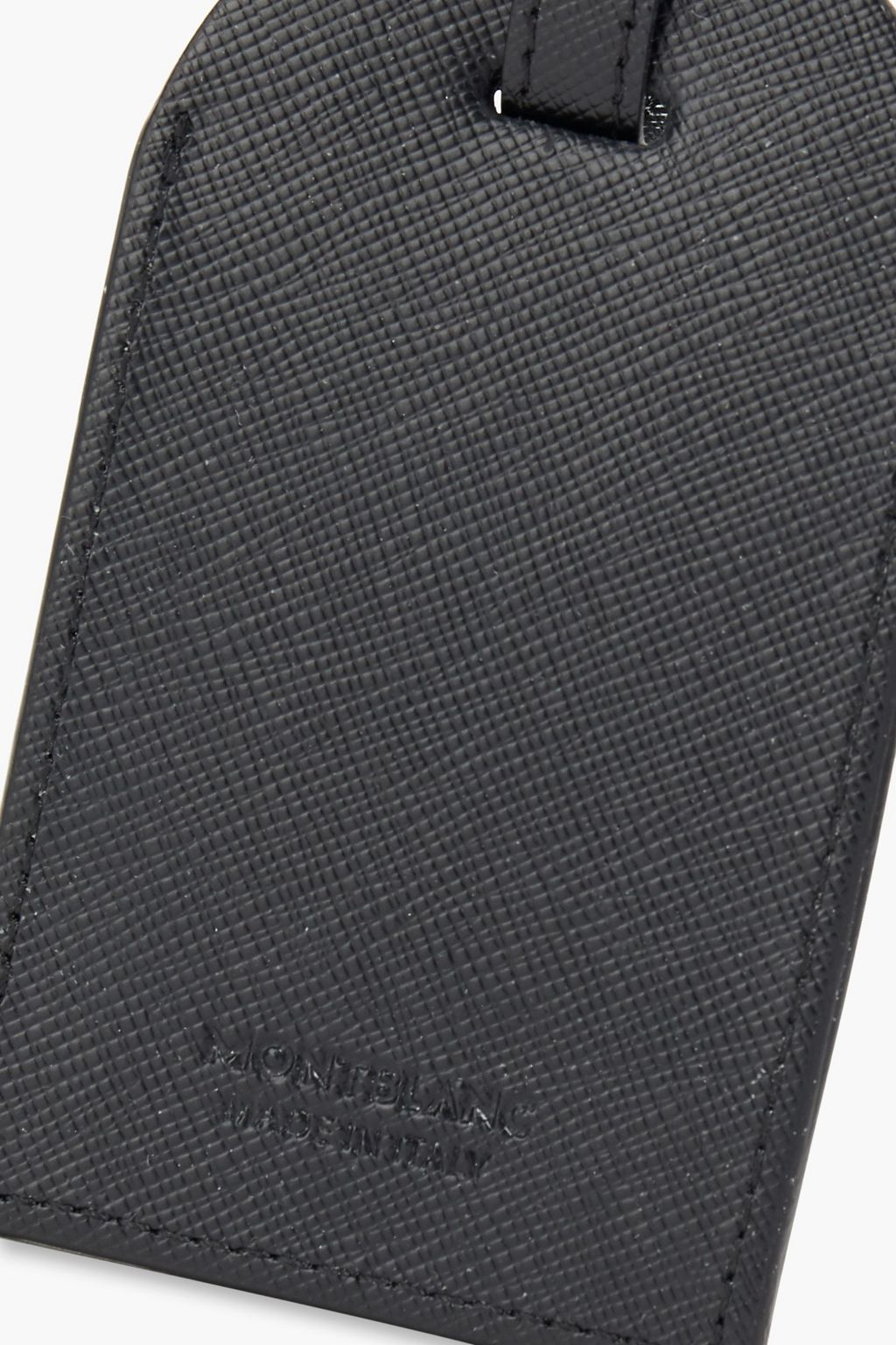 MONTBLANC Logo-appliquéd textured-leather luggage tag