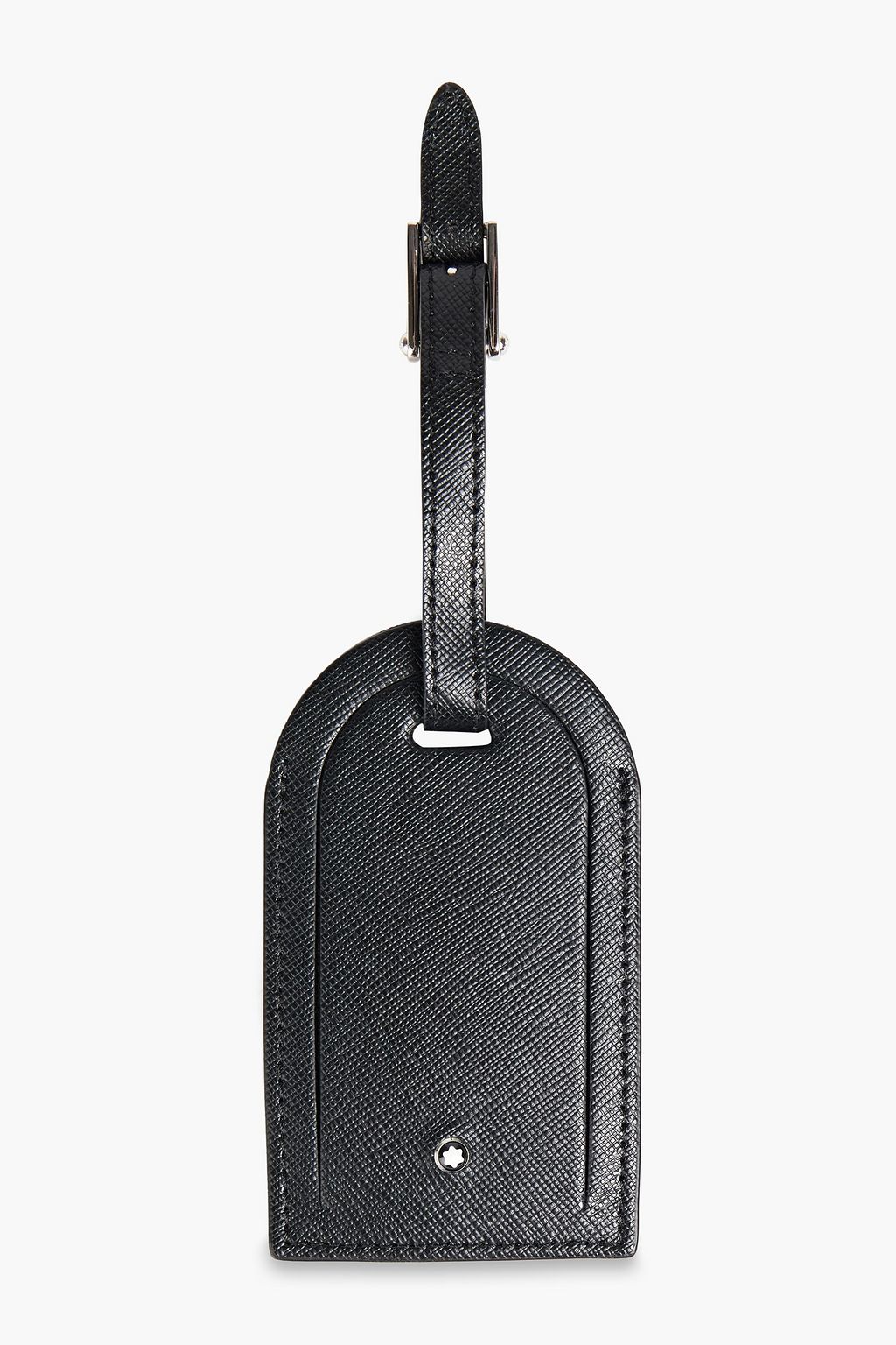 MONTBLANC Logo-appliquéd textured-leather luggage tag
