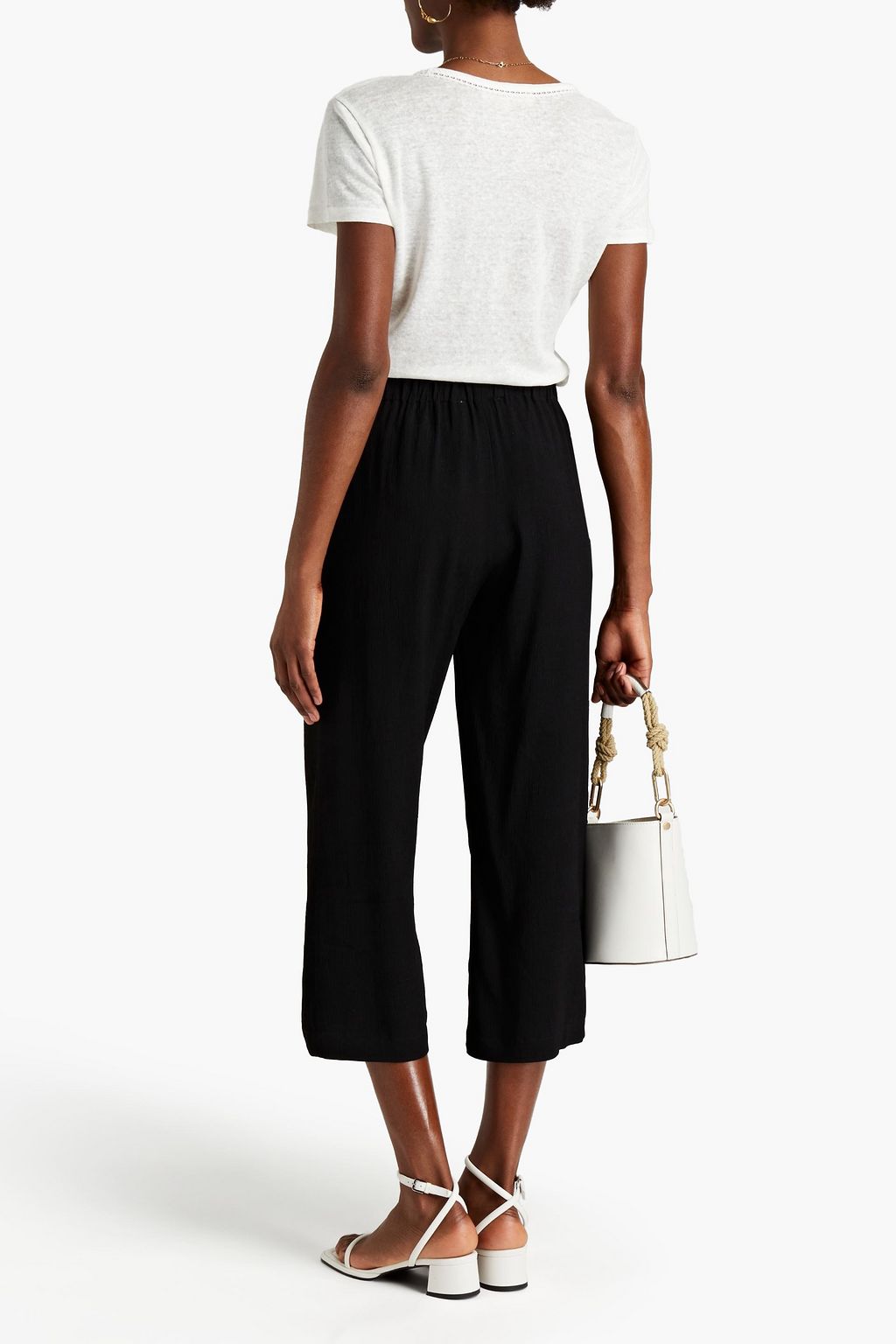 VANESSA BRUNO Cropped crepe wide-leg pants