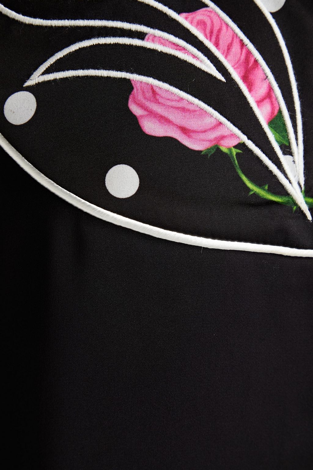 RABANNE Embroidered printed satin shirt