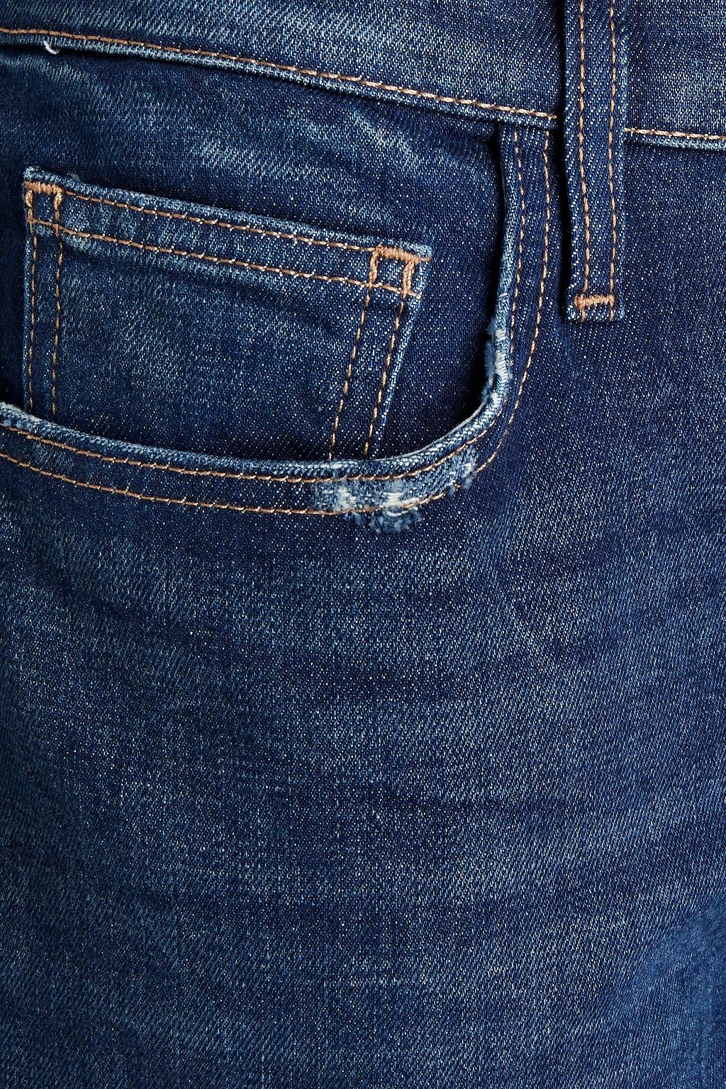 CURRENT/ELLIOTT Cropped mid-rise straight-leg jeans