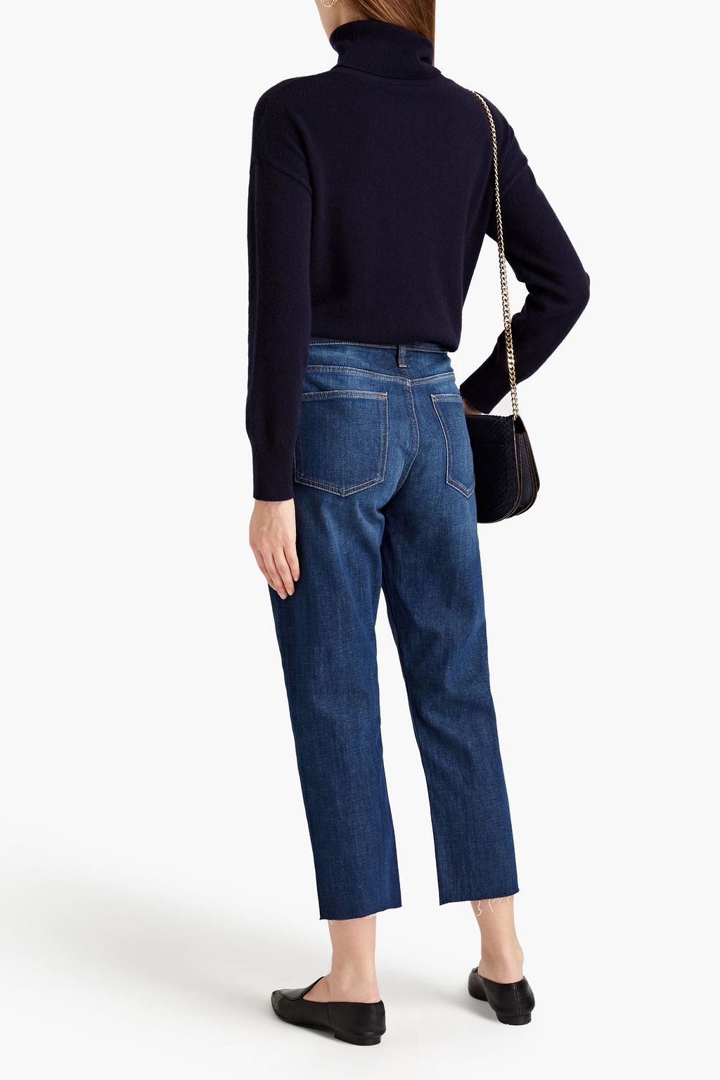 CURRENT/ELLIOTT Cropped mid-rise straight-leg jeans