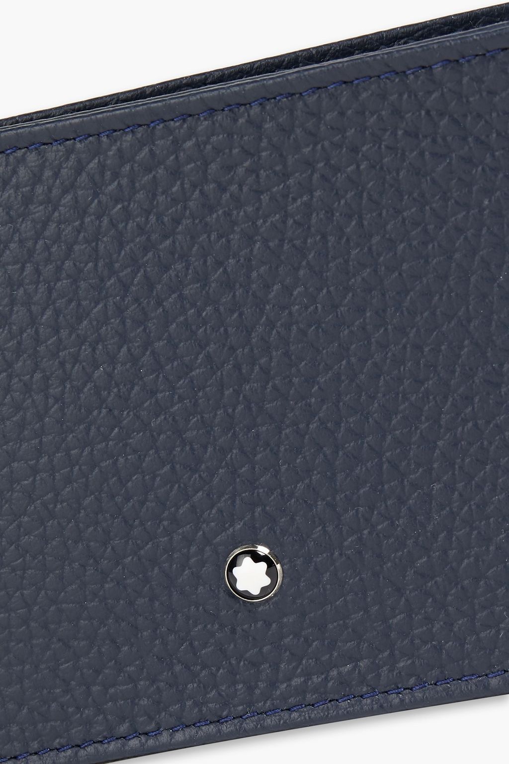 MONTBLANC Logo-appliquéd pebbled-leather wallet