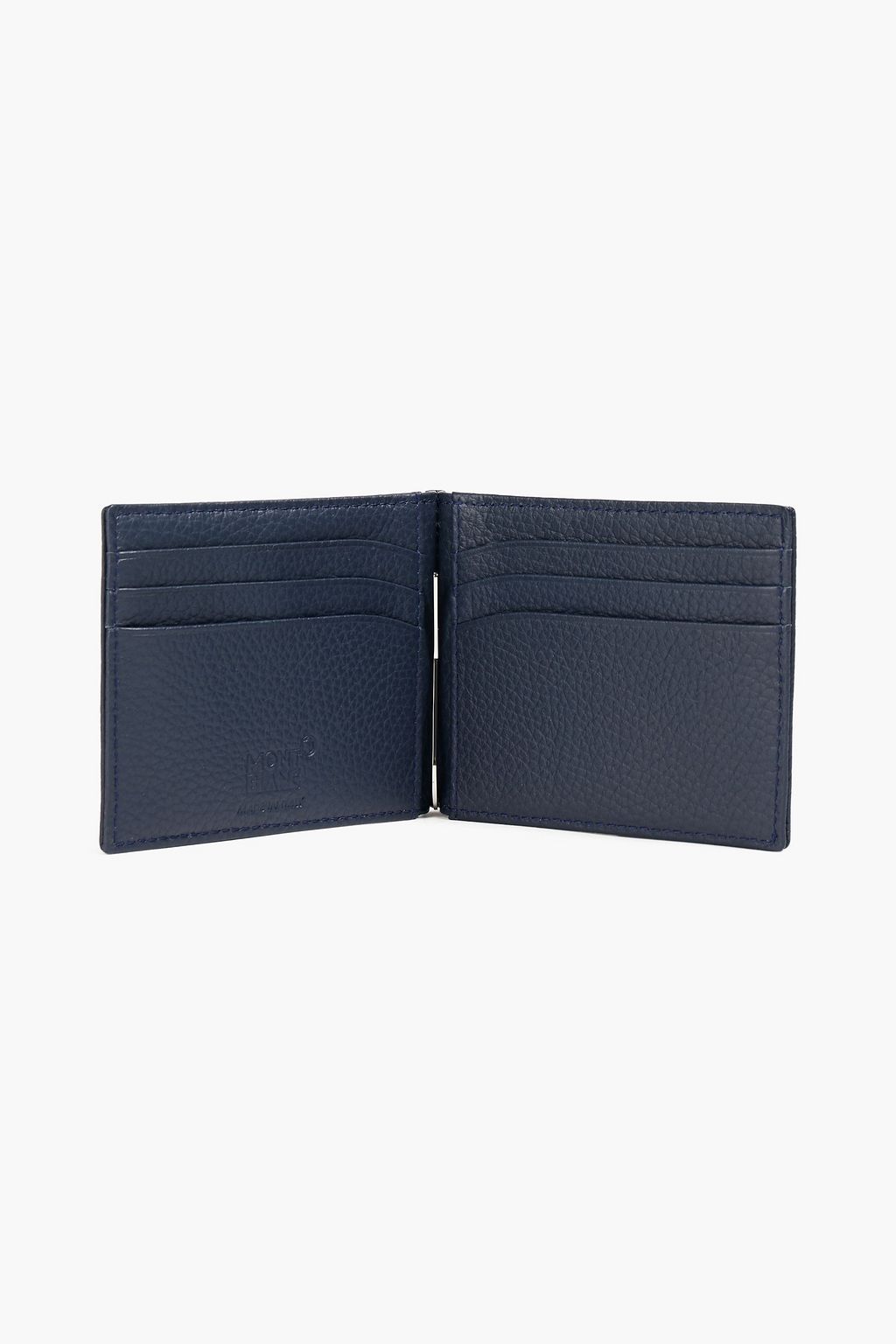 MONTBLANC Logo-appliquéd pebbled-leather wallet