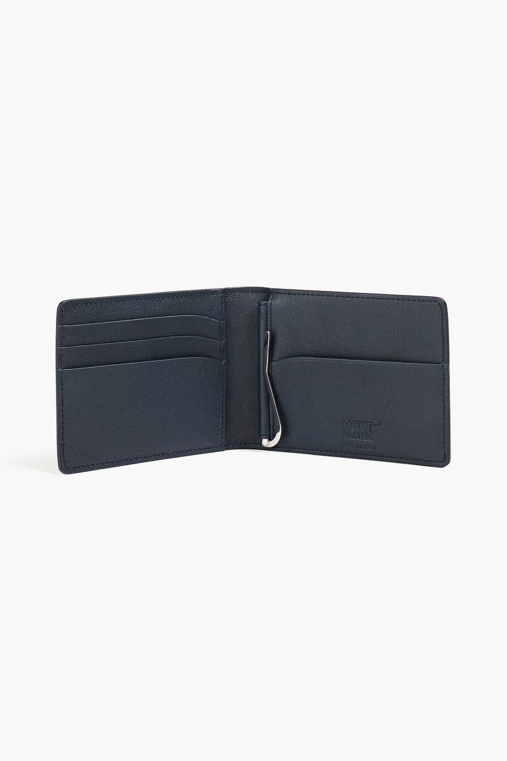 MONTBLANC Logo-appliquéd pebbled-leather wallet
