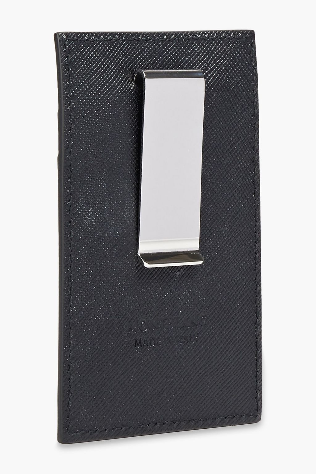 MONTBLANC Logo-appliquéd textured-leather cardholder