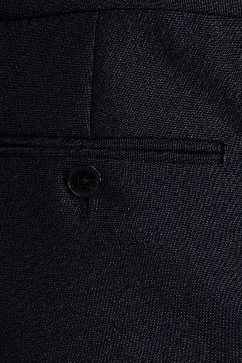 VALENTINO GARAVANI Satin-trimmed wool and mohair-blend tapered pants