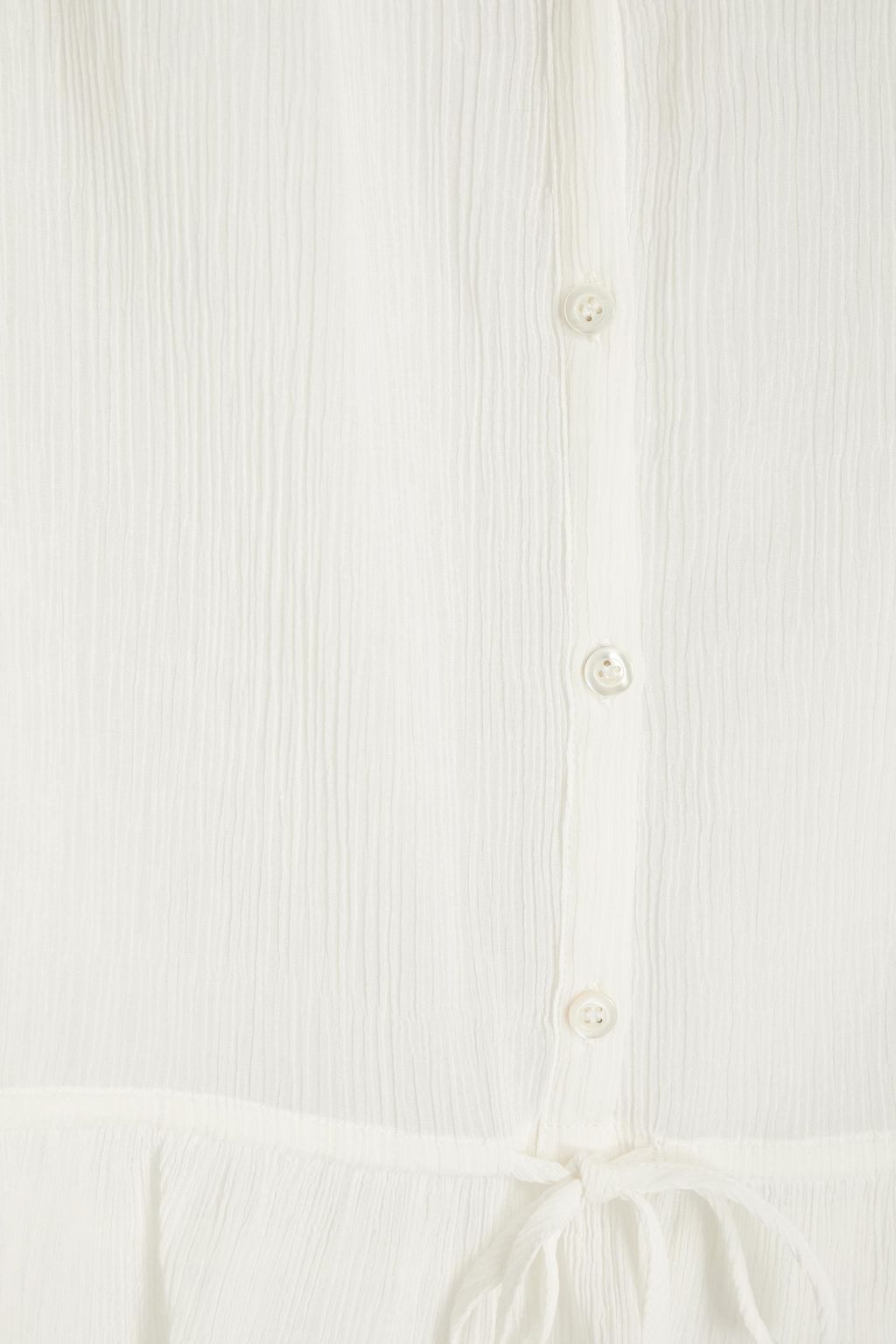 VANESSA BRUNO Ruffled cotton and silk-blend crepon shirt
