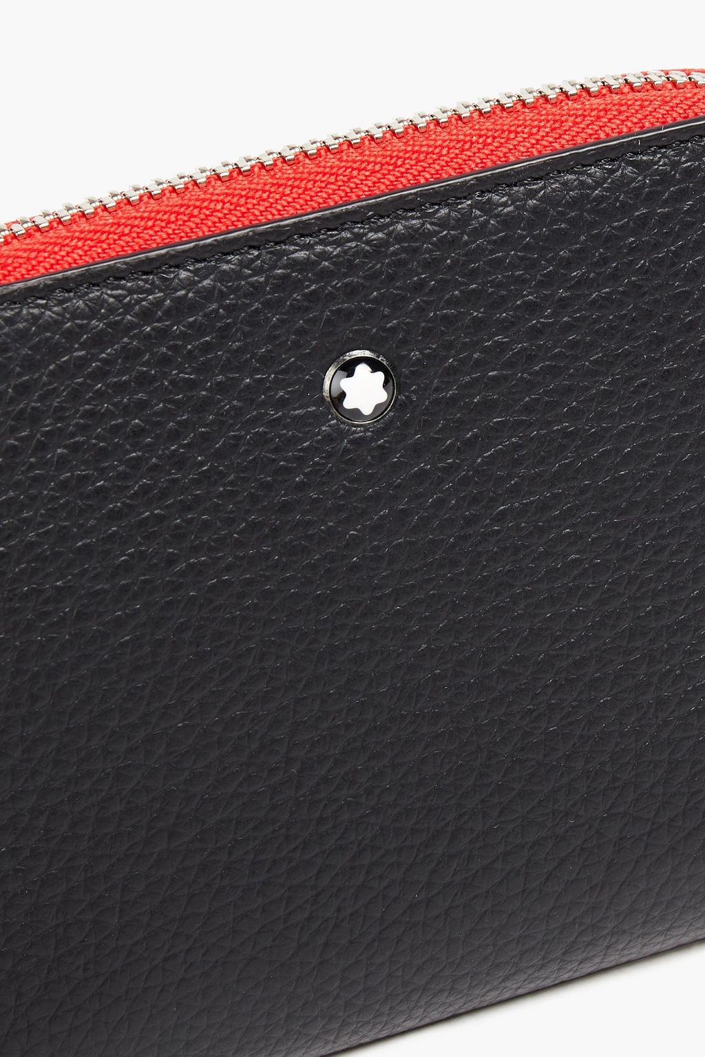 MONTBLANC Logo-appliquéd pebbled-leather wallet