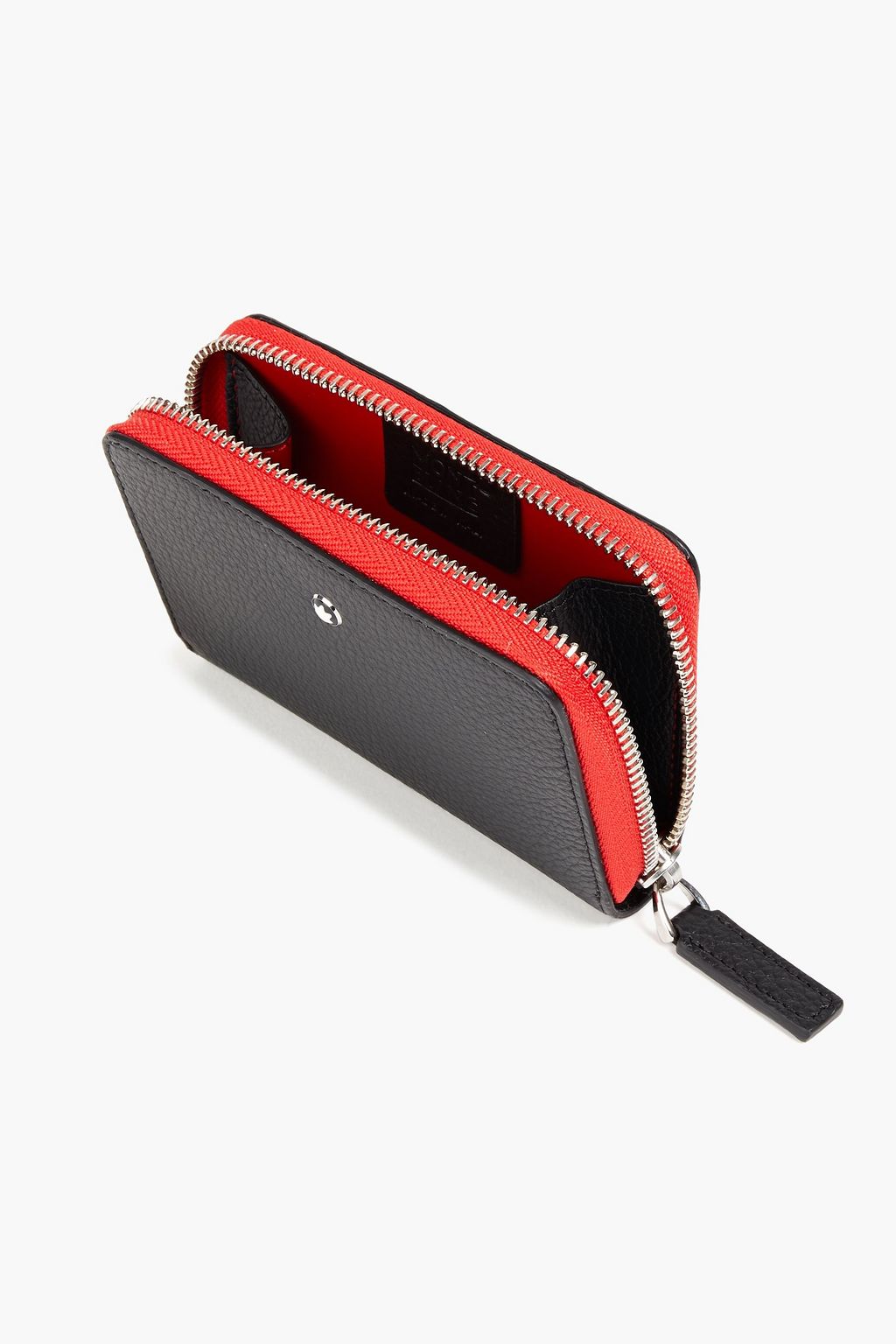 MONTBLANC Logo-appliquéd pebbled-leather wallet
