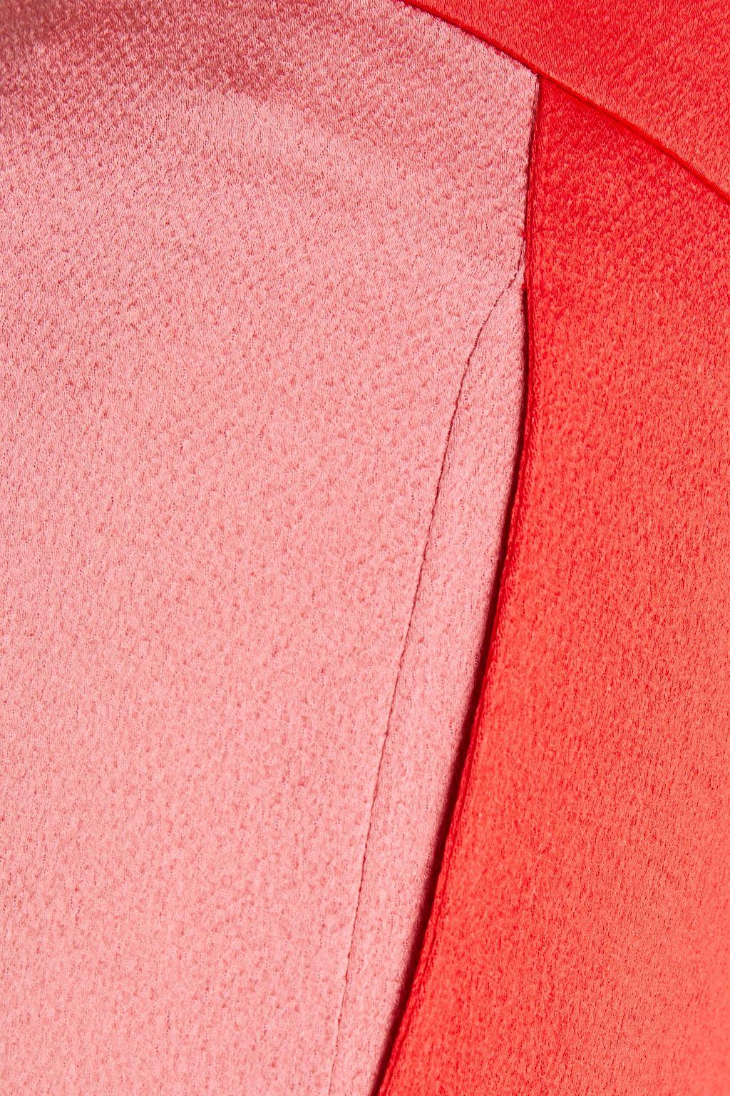 VALENTINO GARAVANI Zweifarbige Hose mit weitem Bein aus gehämmertem Satin