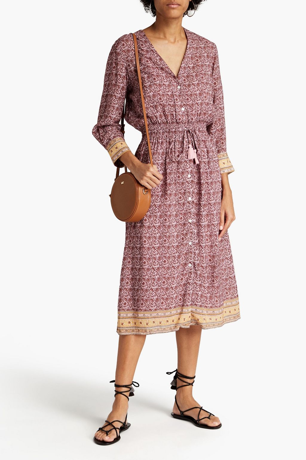 VANESSA BRUNO Printed gauze midi dress