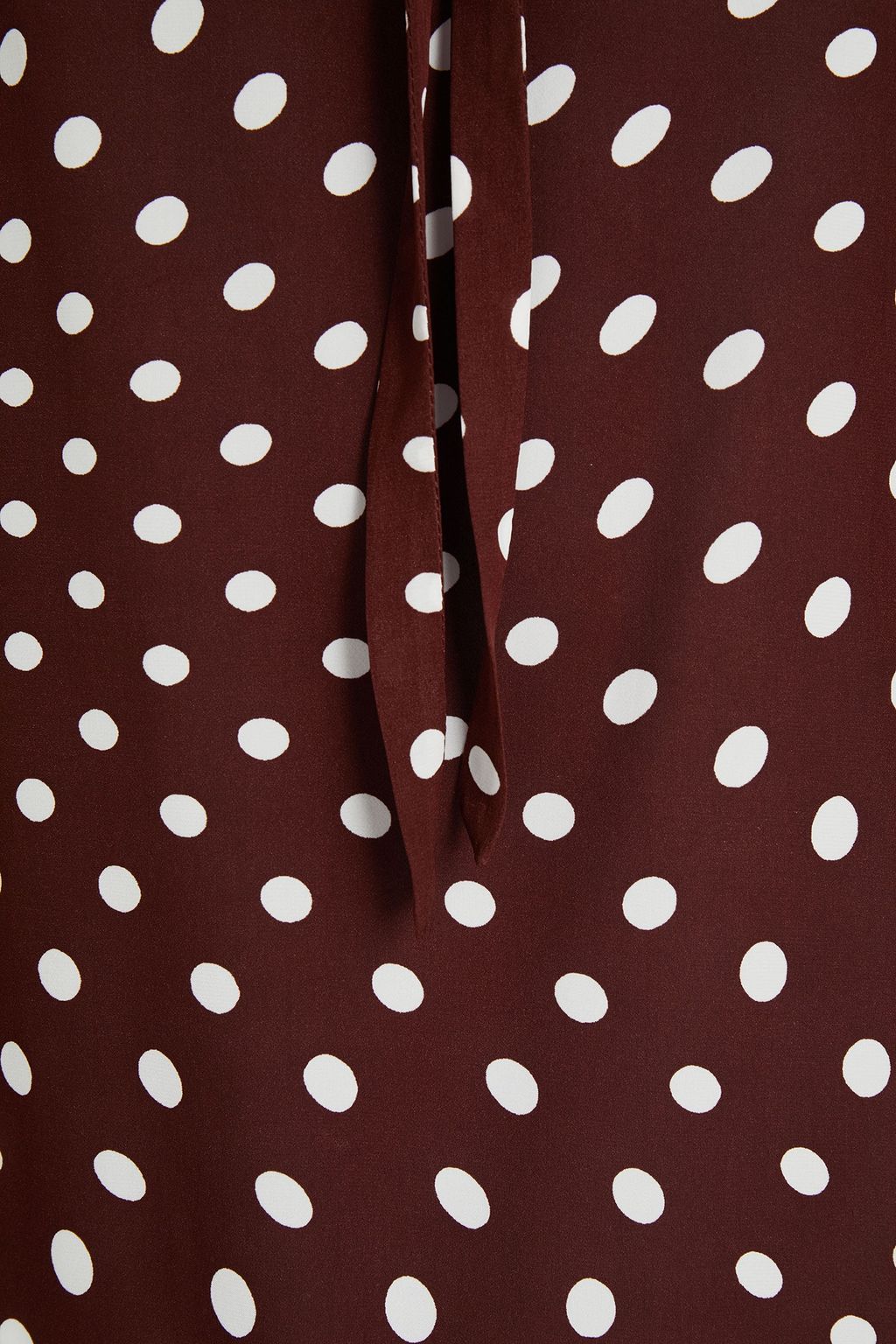 ALEXACHUNG Ruffled polka-dot crepe de chine mini dress