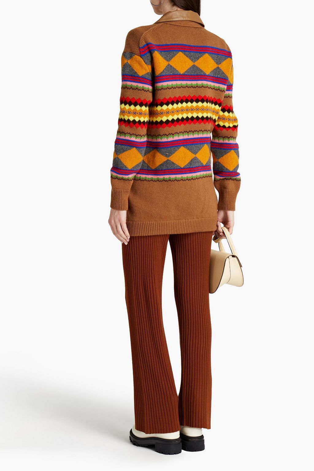 ALEXACHUNG Intarsia wool cardigan