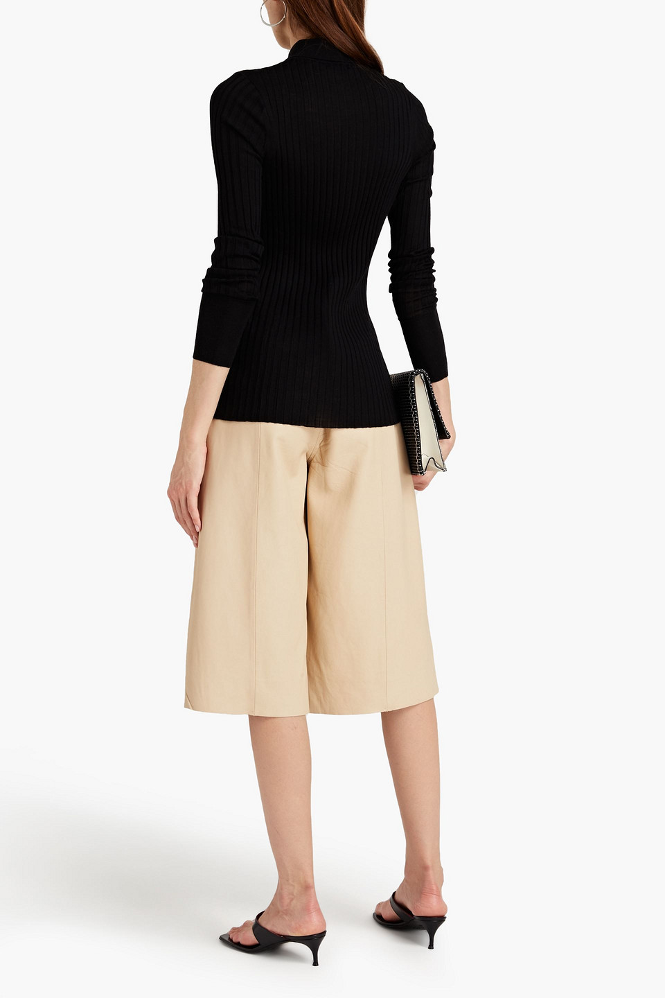  Atm Anthony Thomas Melillo - Cardigan Aus Gerippter Wolle - Schwarz - Xs 