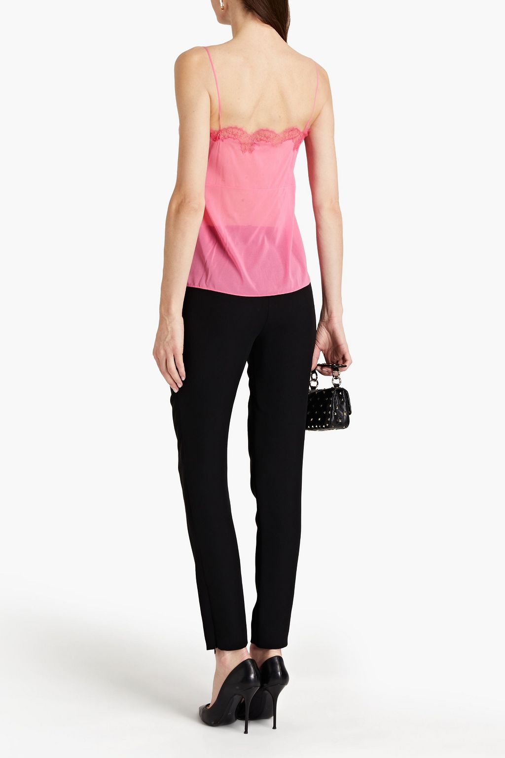 VALENTINO GARAVANI Stretch-silk crepe tapered pants