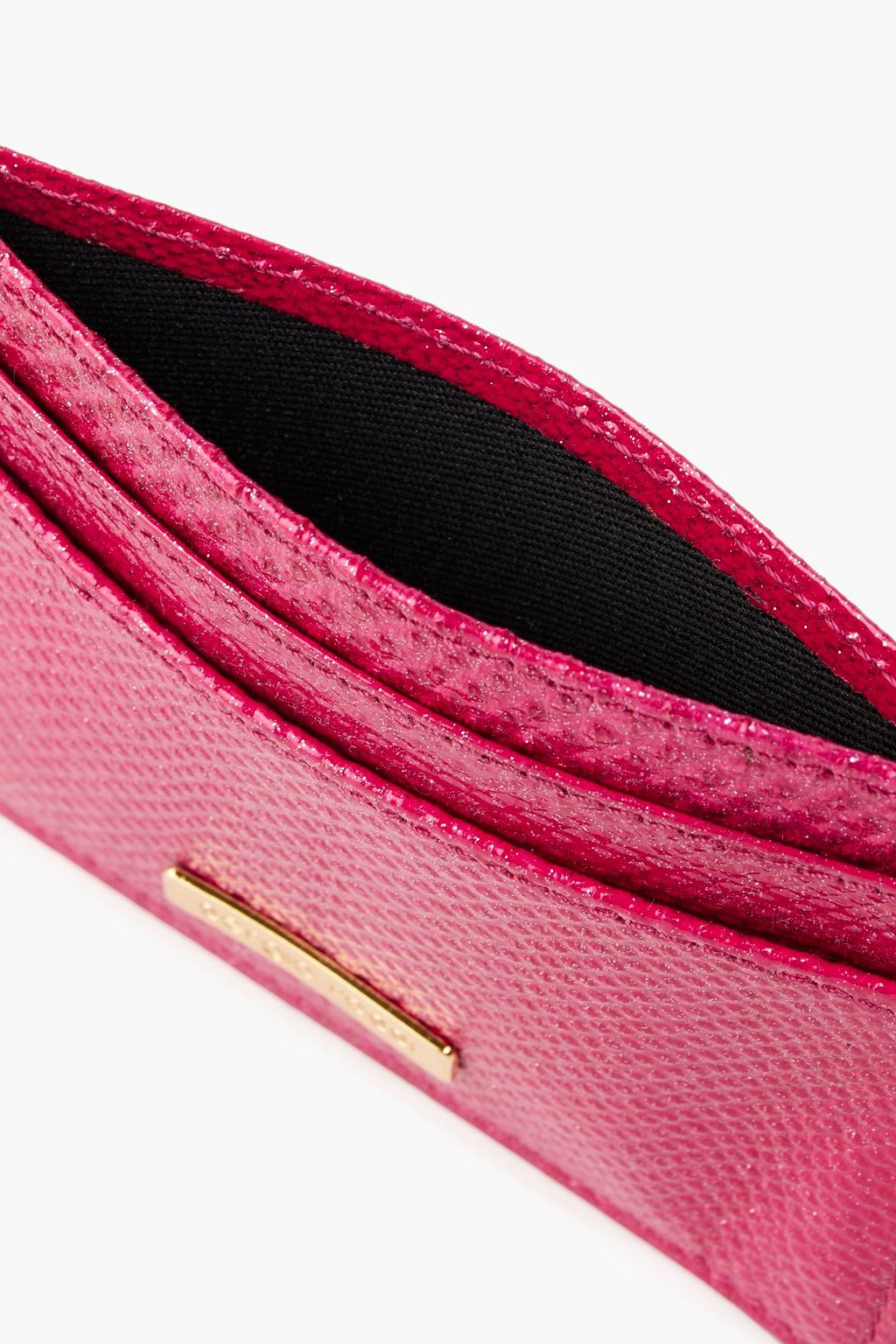 SERGIO ROSSI Metallic karung cardholder