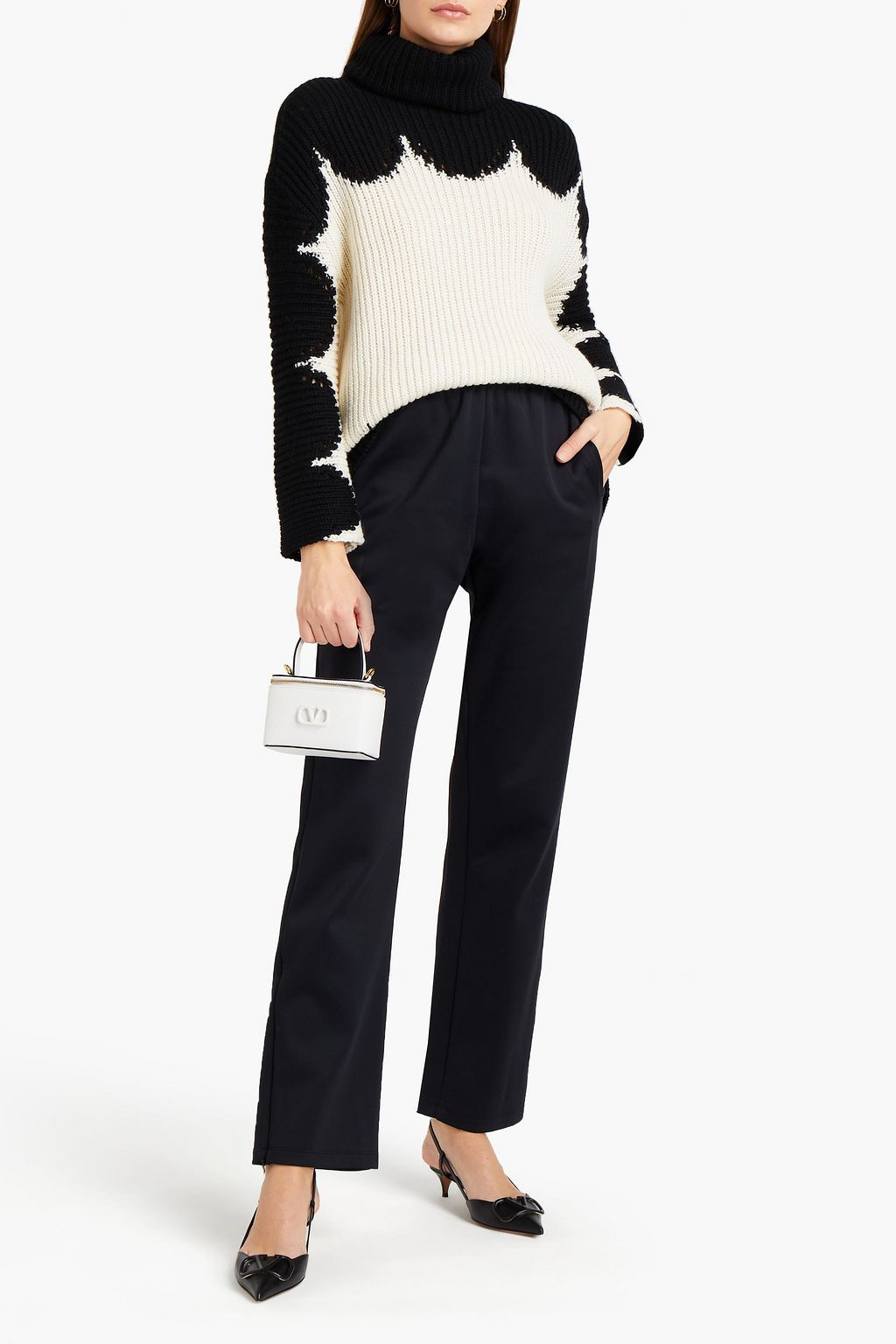 VALENTINO GARAVANI Stretch-jersey straight-leg pants