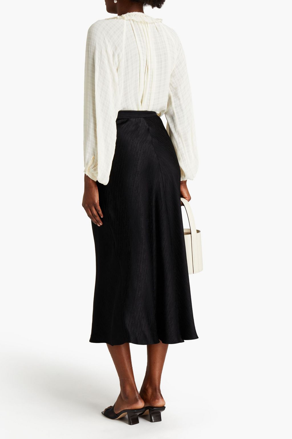VANESSA BRUNO Satin-jacquard midi skirt