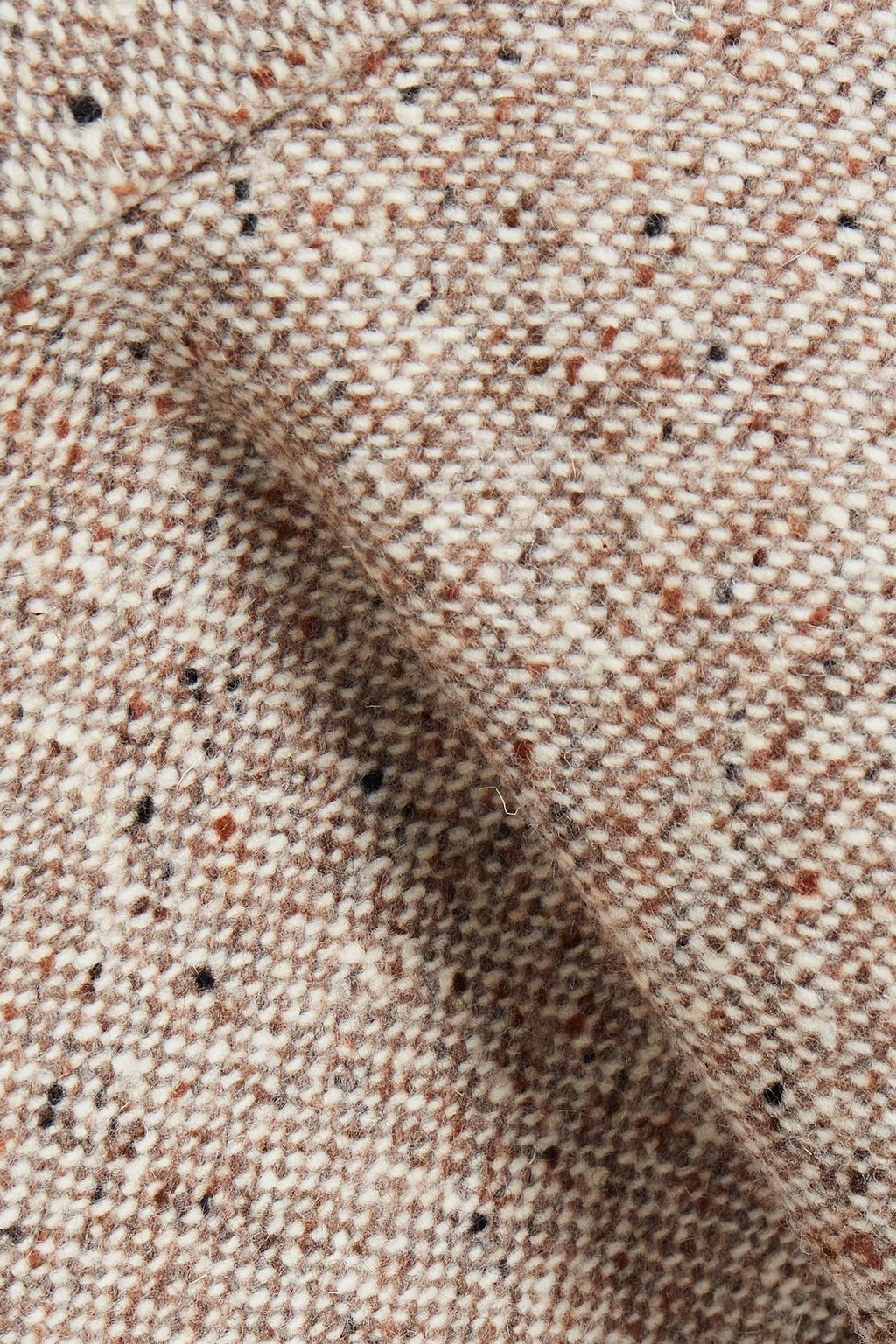 VANESSA BRUNO Ruffled wool-blend tweed mini skirt