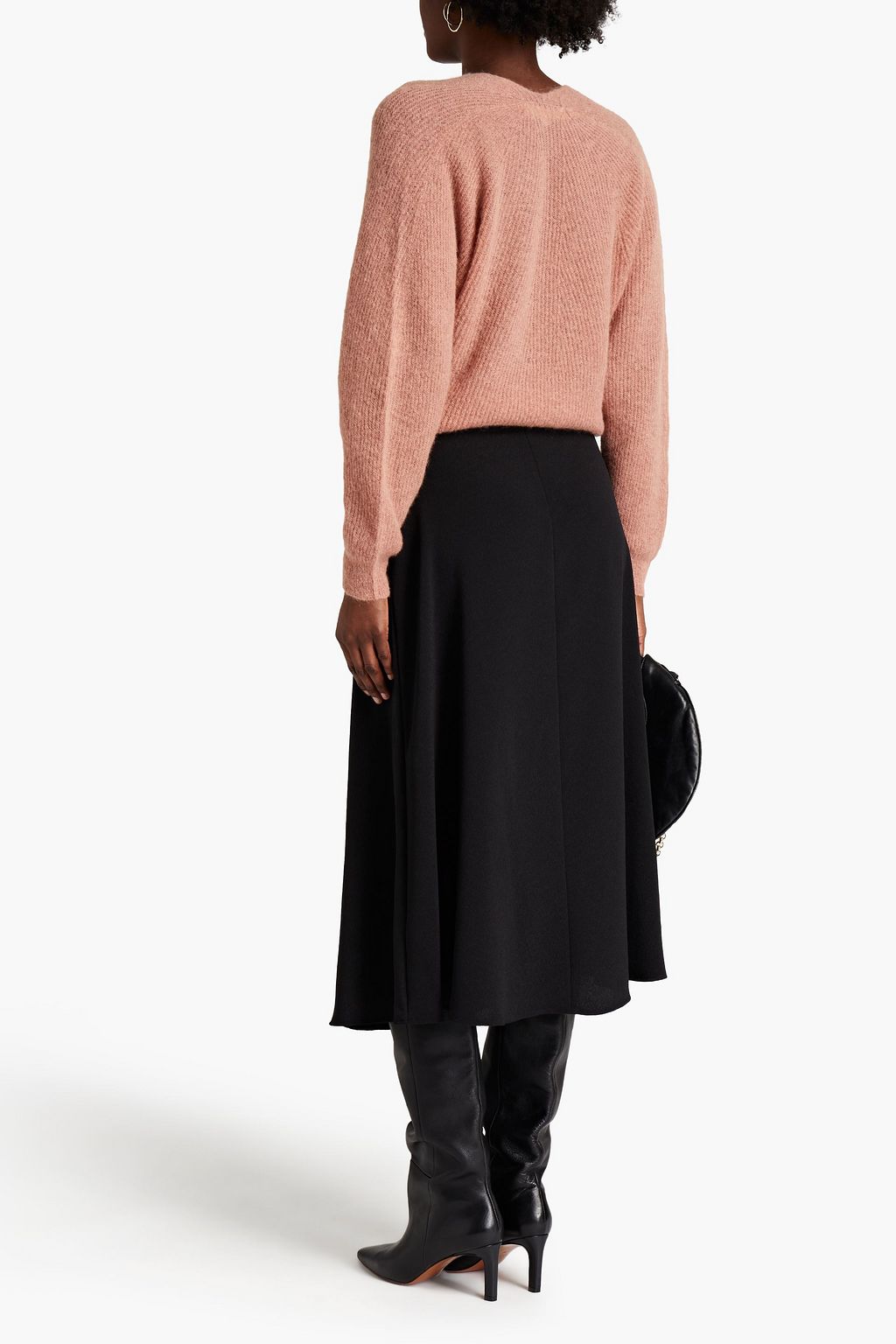 VANESSA BRUNO Satin-crepe midi skirt