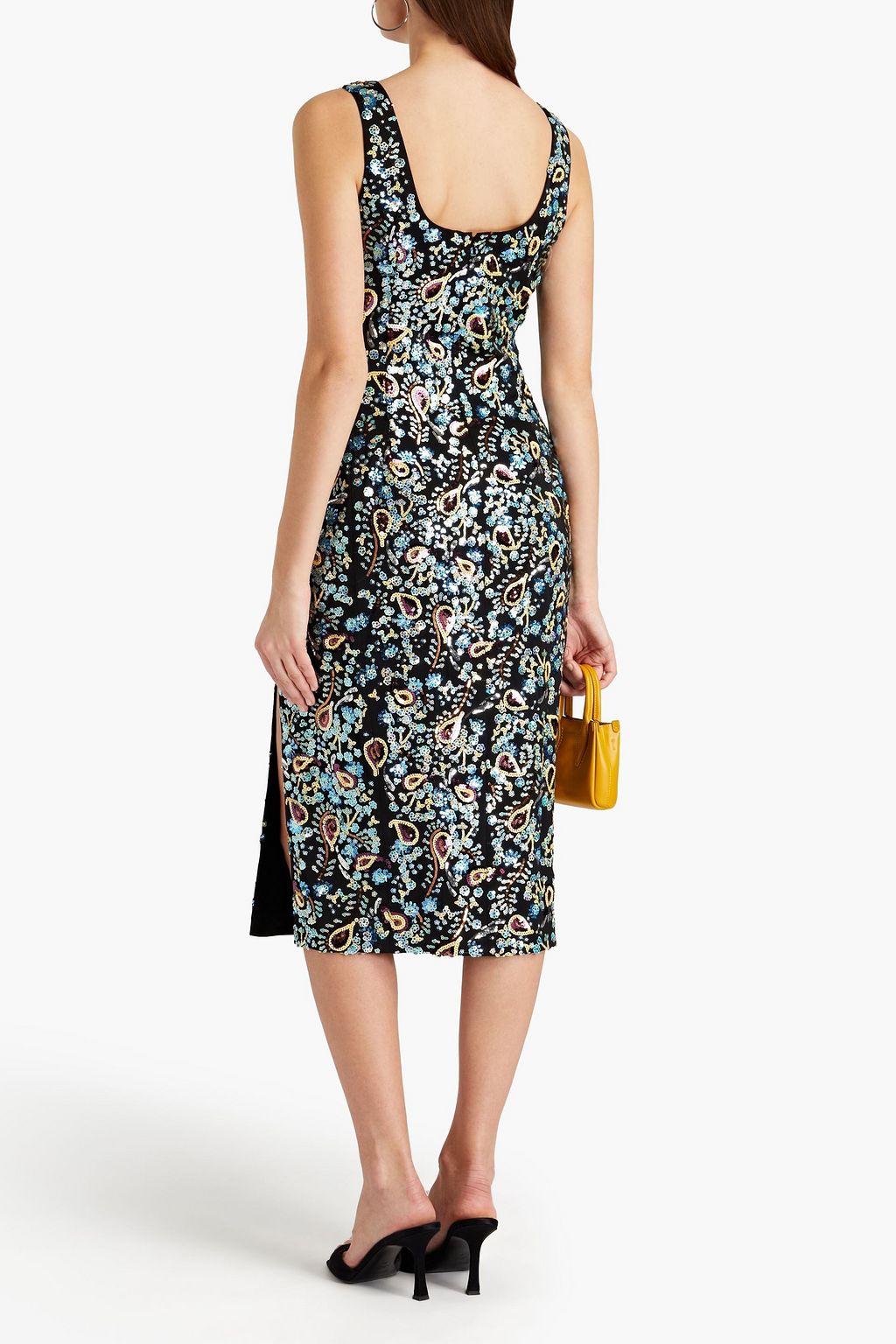 ALEXACHUNG Sequin-embellished crepe dress