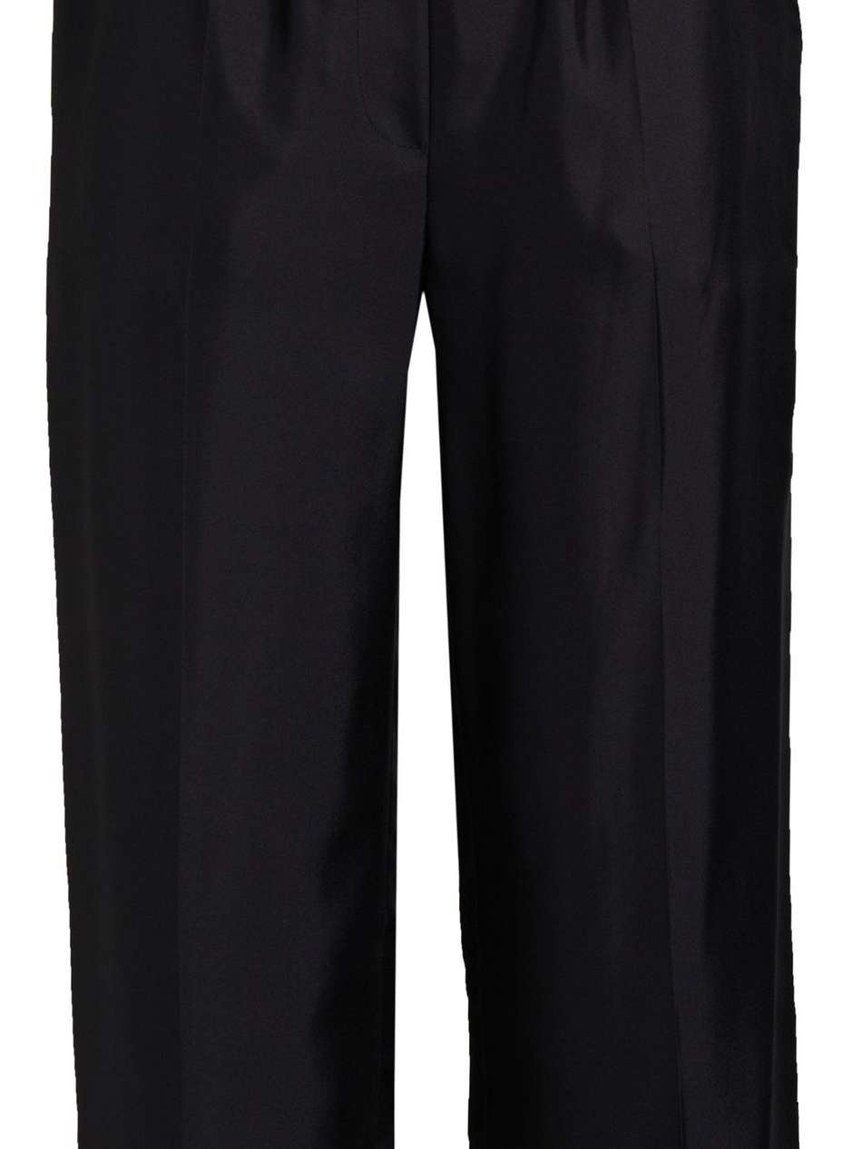 cropped silk-satin twill straight-leg pants