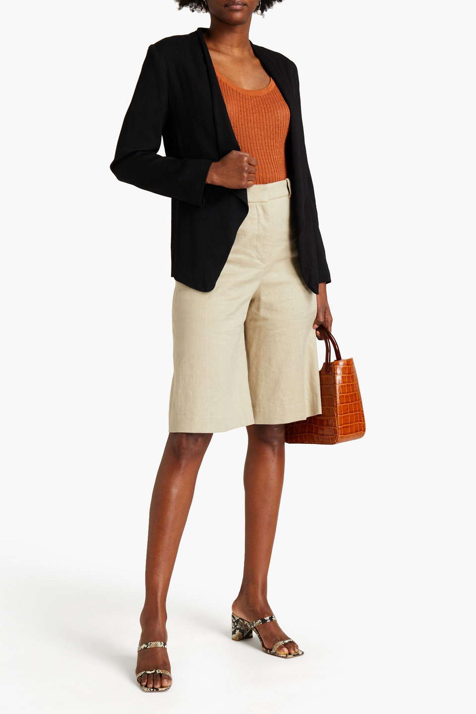 Vanessa Bruno Stretch-jacquard Jacket In Black