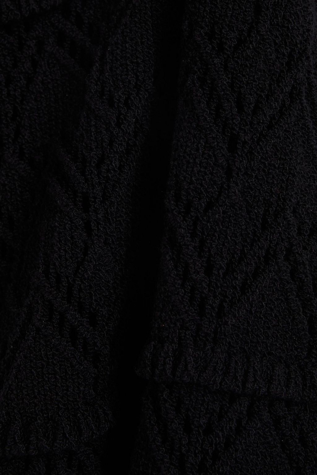 ALEXACHUNG Scalloped crocheted cotton-blend mini dress