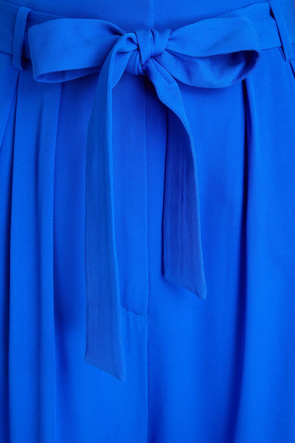 VALENTINO GARAVANI Pleated silk-cady wide-leg pants