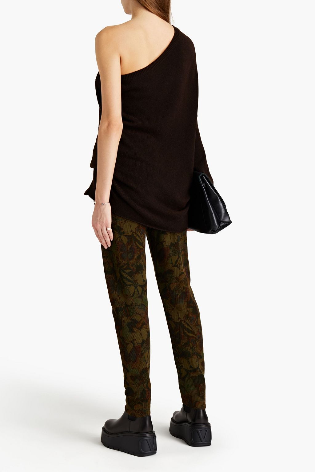 VALENTINO GARAVANI Floral-print ribbed cotton-jersey track pants