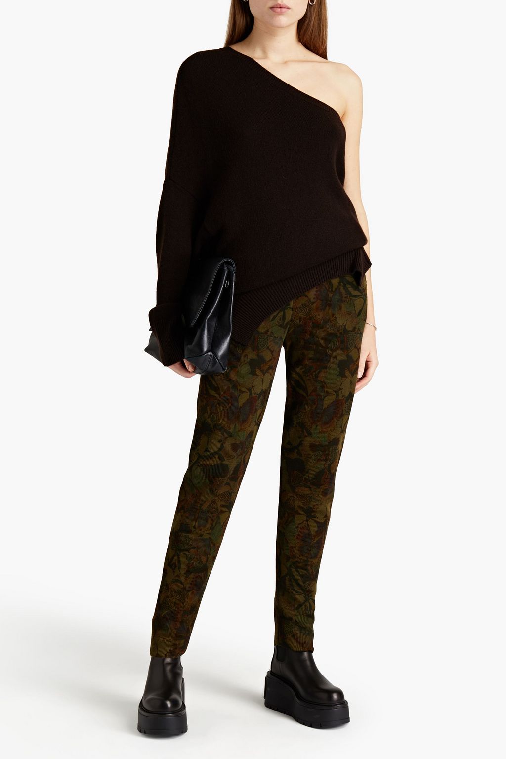 VALENTINO GARAVANI Floral-print ribbed cotton-jersey track pants