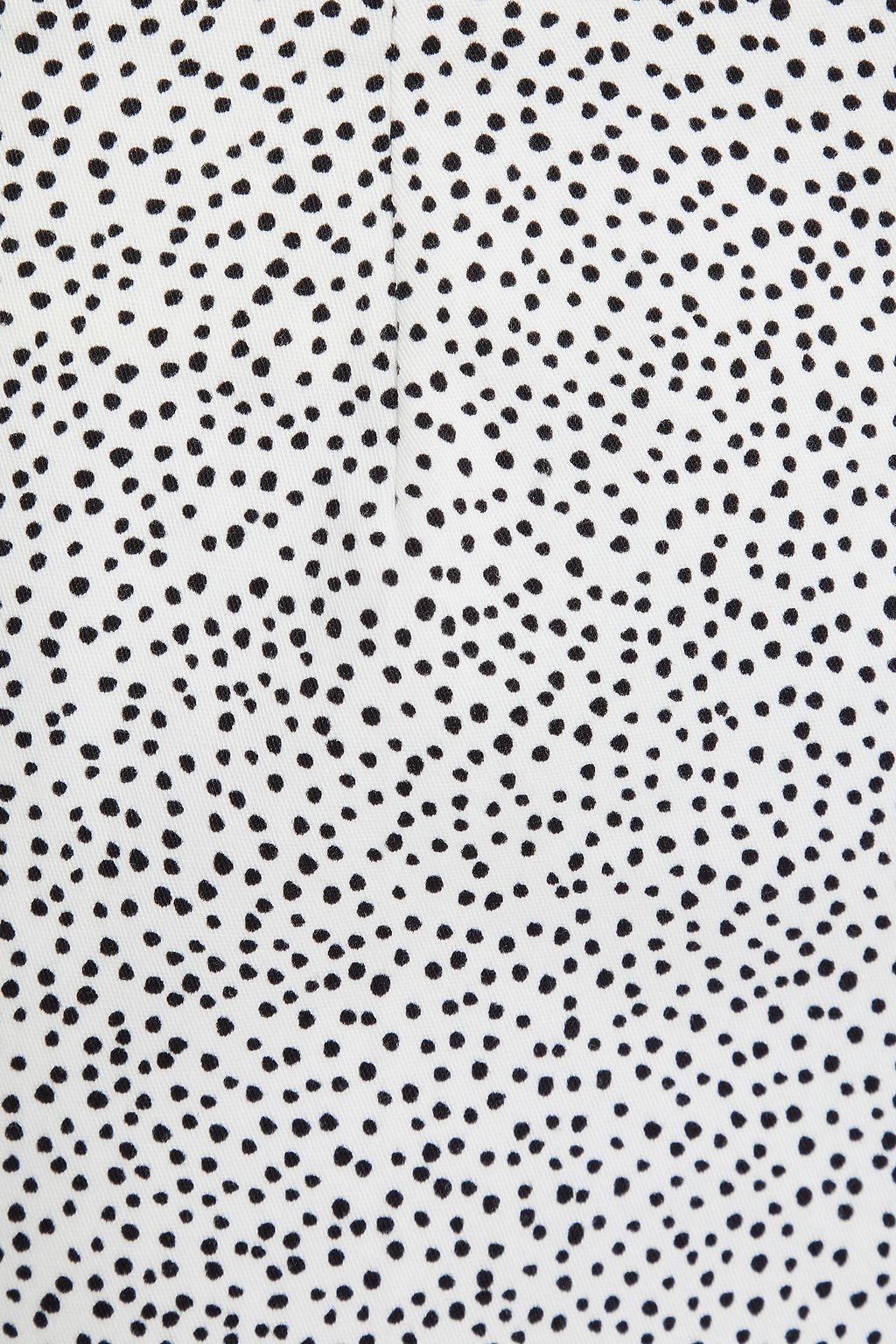 PIAZZA SEMPIONE Cropped polka-dot cotton-blend slim-leg pants