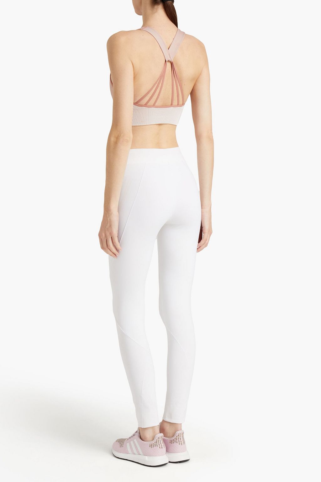 GOOD AMERICAN Stretch-jacquard sports bra