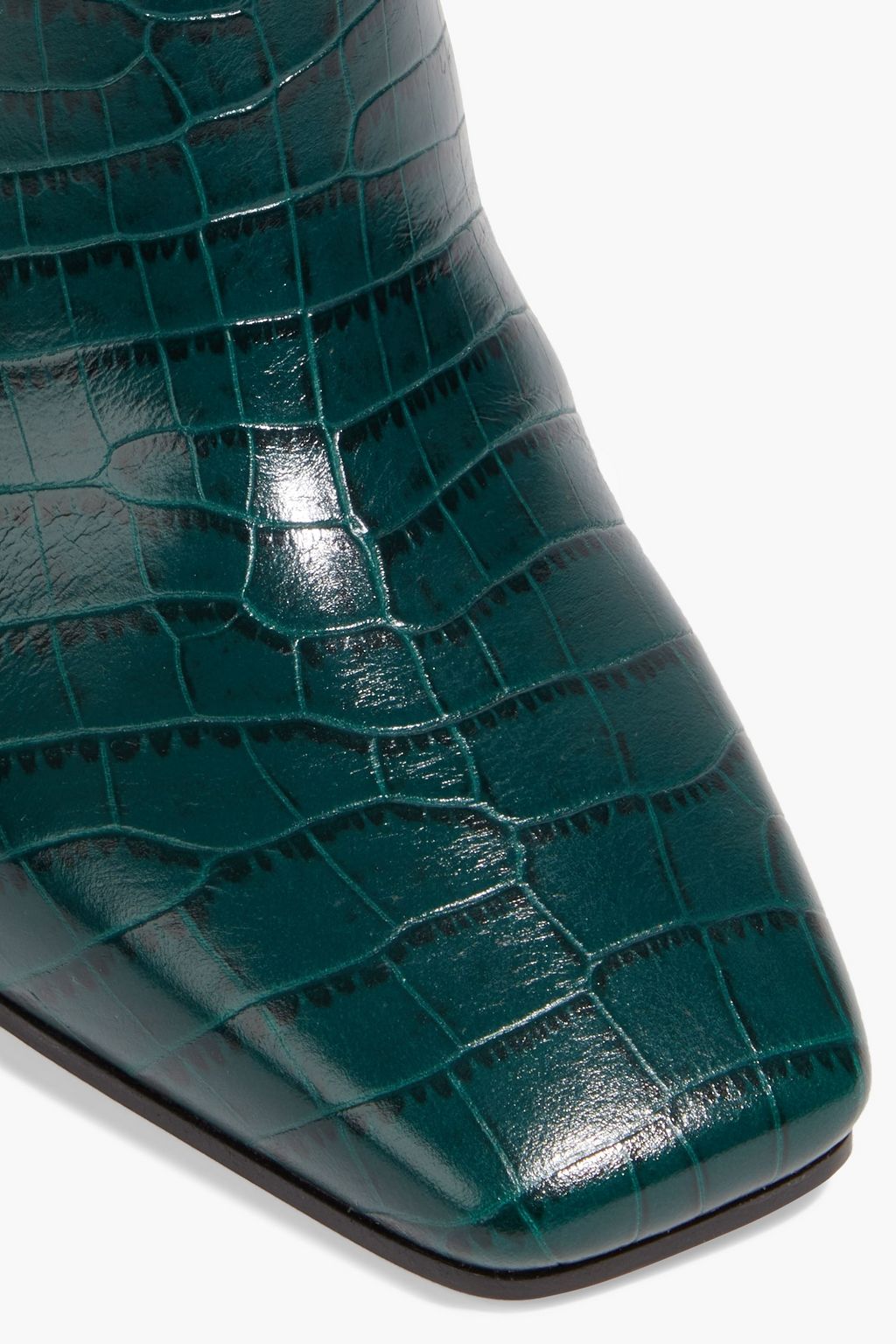 Minori 100 croc-effect leather ankle boots Minori 100 croc-effect leather ankle boots