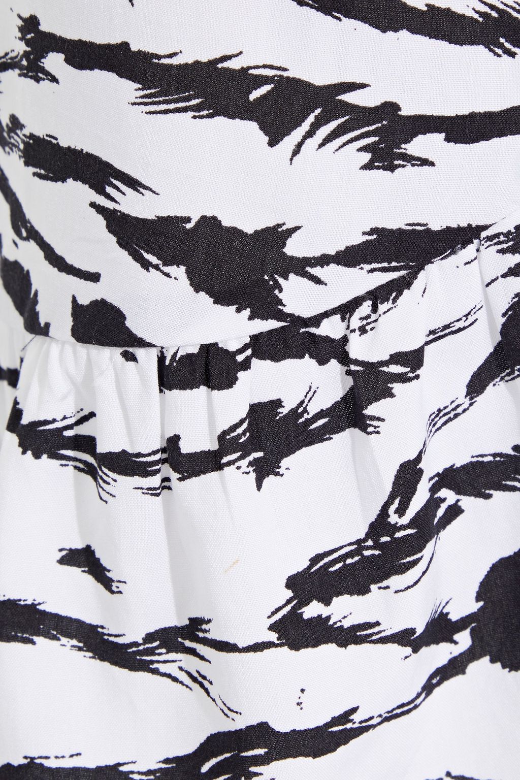 MELISSA ODABASH Danni ruffled printed voile maxi wrap skirt