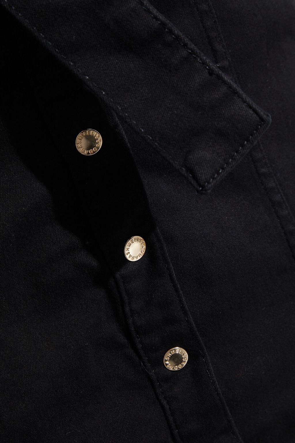 MELISSA ODABASH Ruby belted frayed denim dress