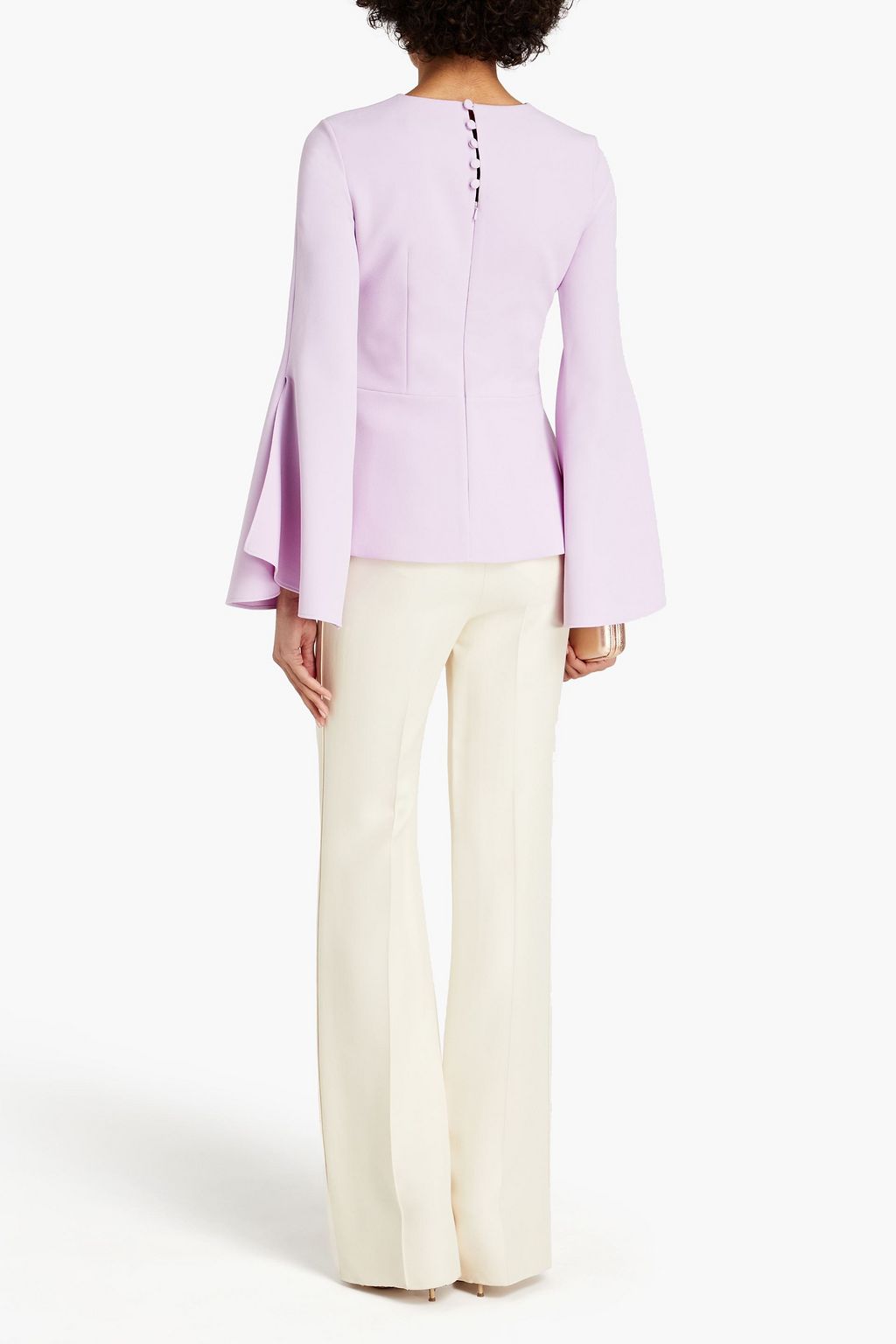 SAFIYAA Ida stretch-crepe peplum top