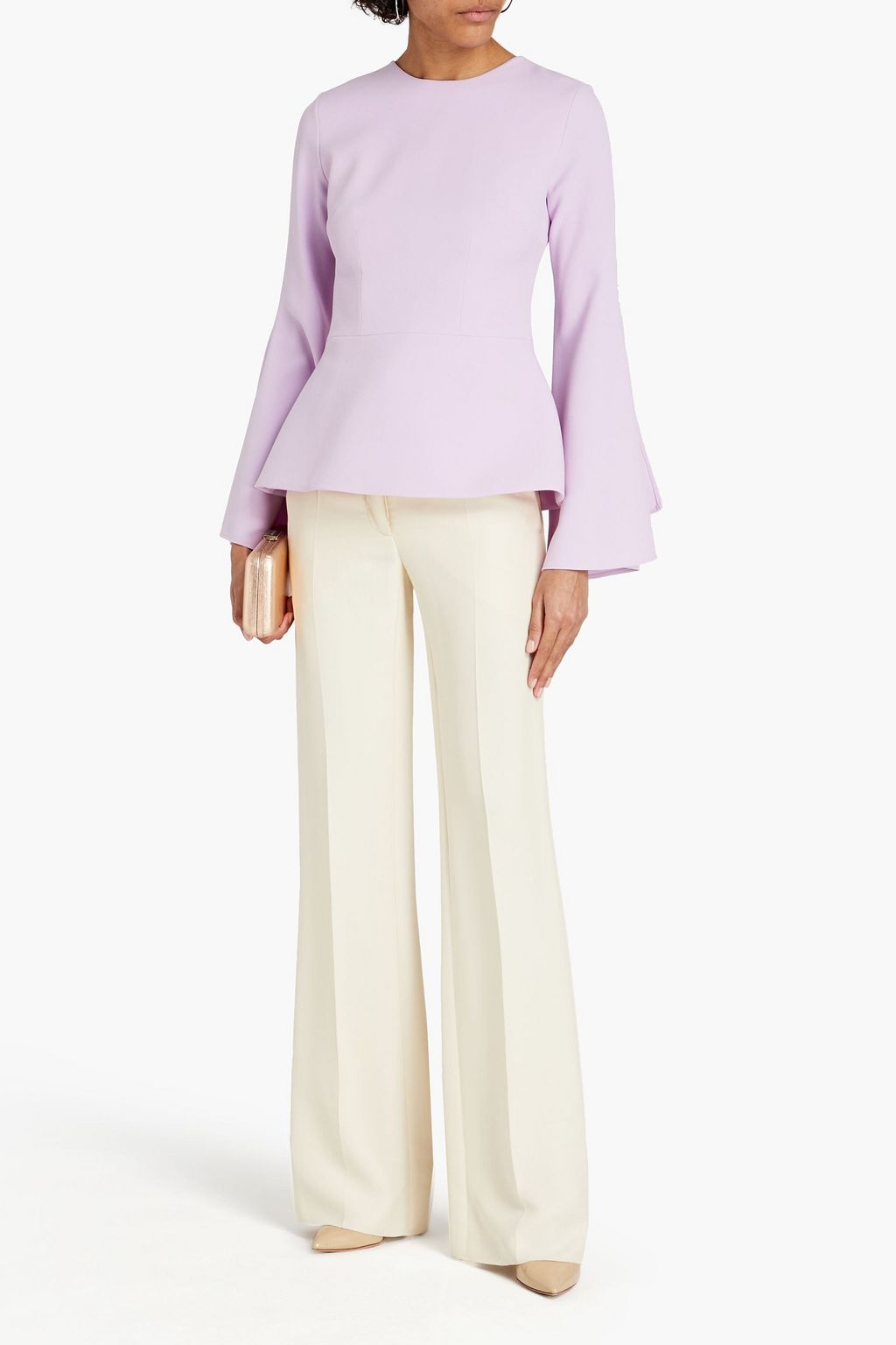 SAFIYAA Ida stretch-crepe peplum top