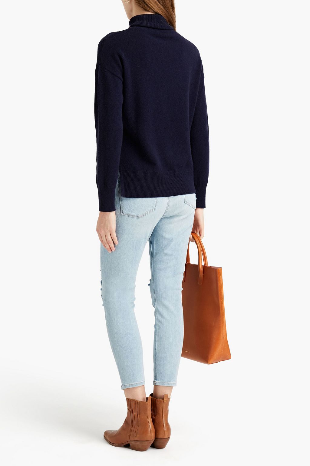 DL1961 Florence cropped distressed high-rise skinny jeans