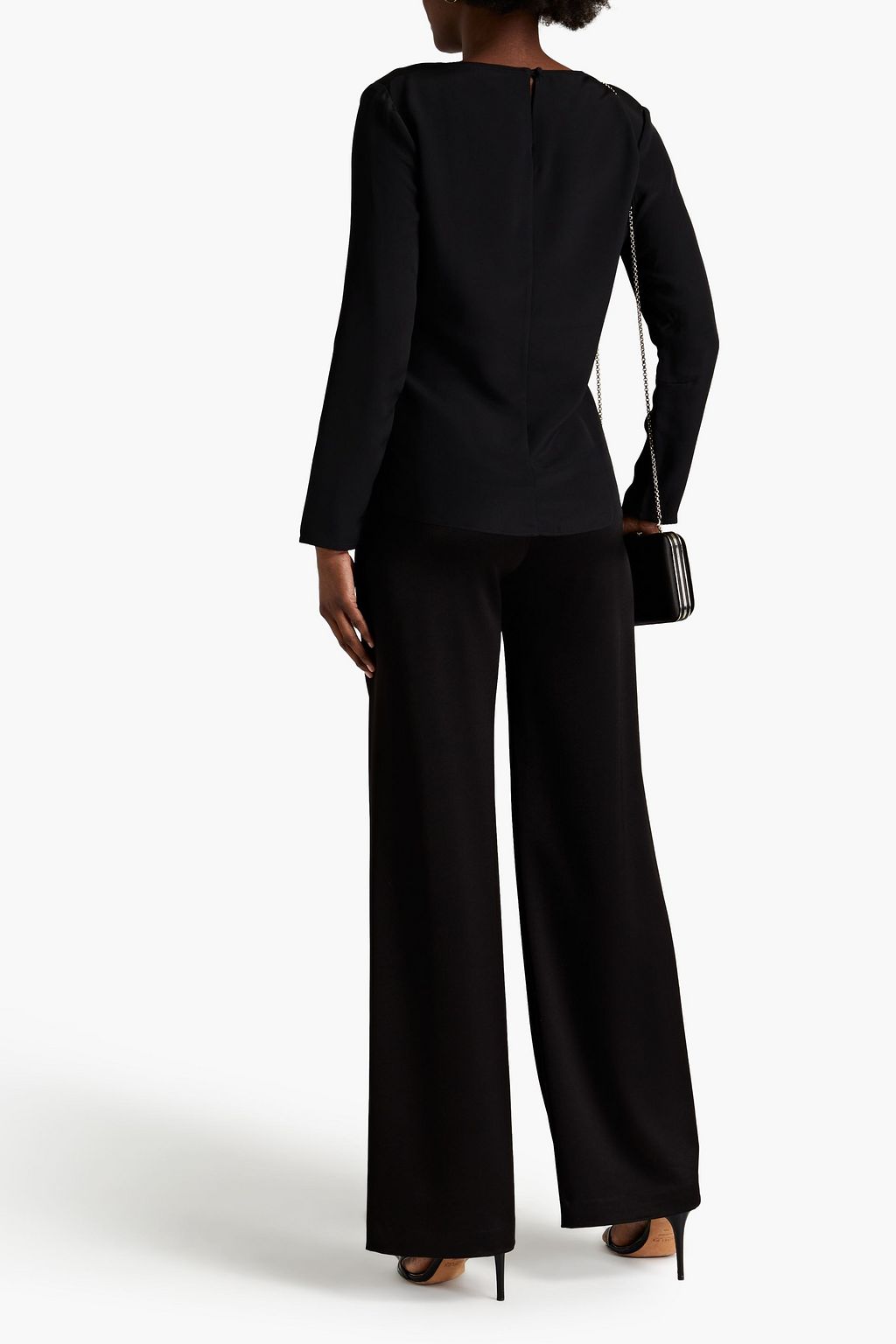 GOAT Lotus draped silk crepe de chine top