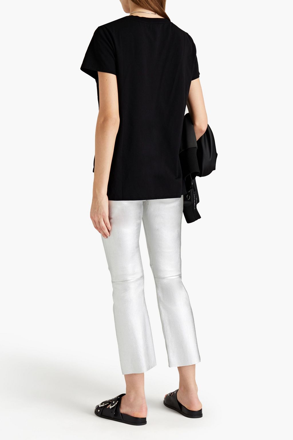 JUST CAVALLI Embellished printed cotton-jersey T-shirt