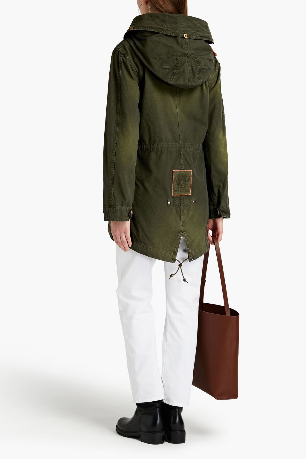 MR & MRS ITALY Faded cotton-canvas hooded parka