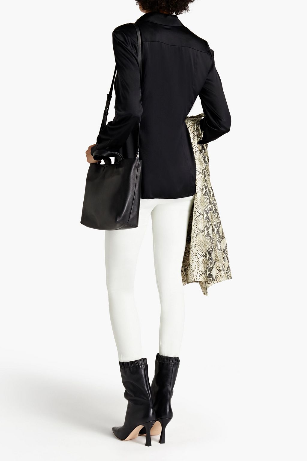 SPRWMN Cropped stretch-leather leggings