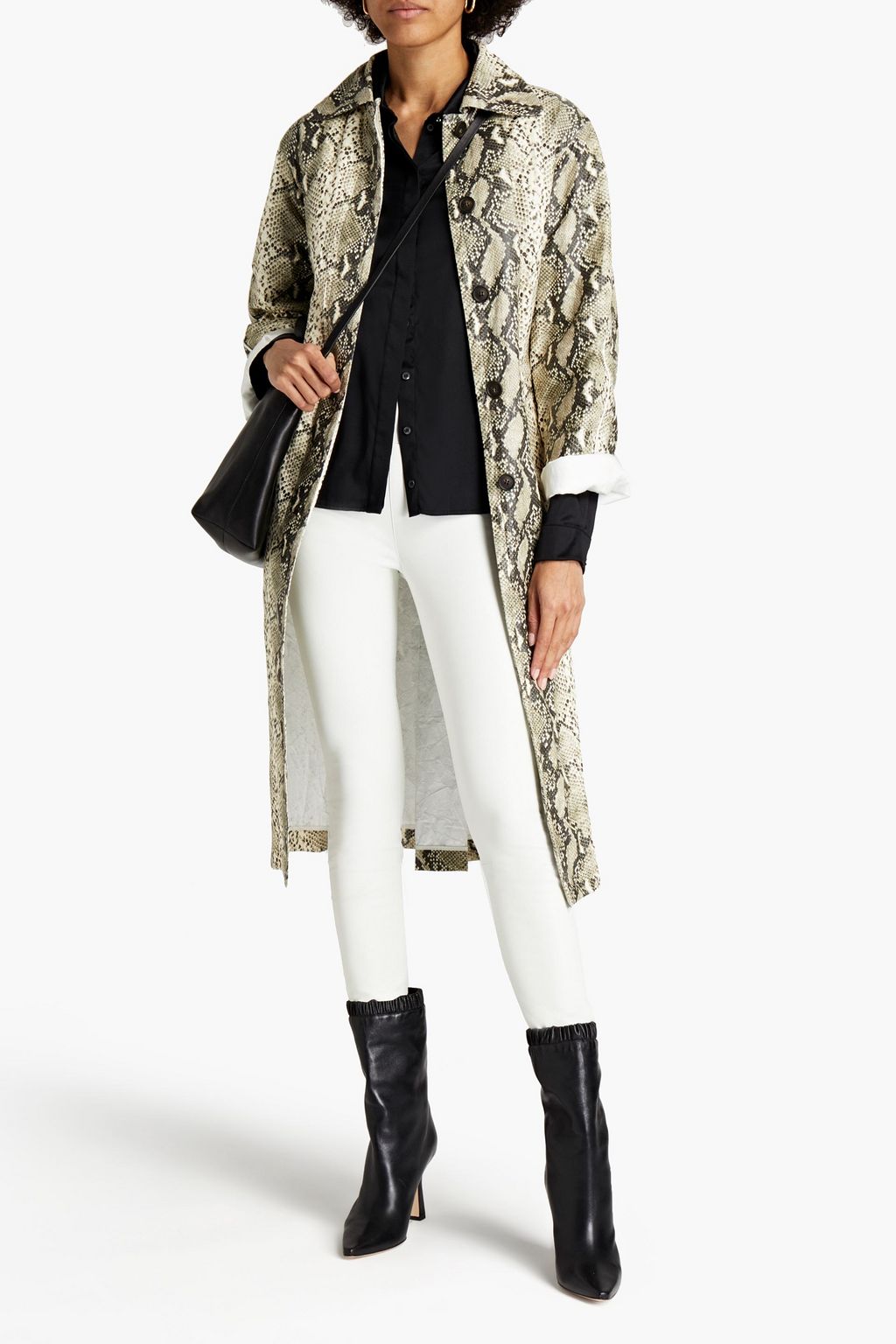 SPRWMN Cropped stretch-leather leggings