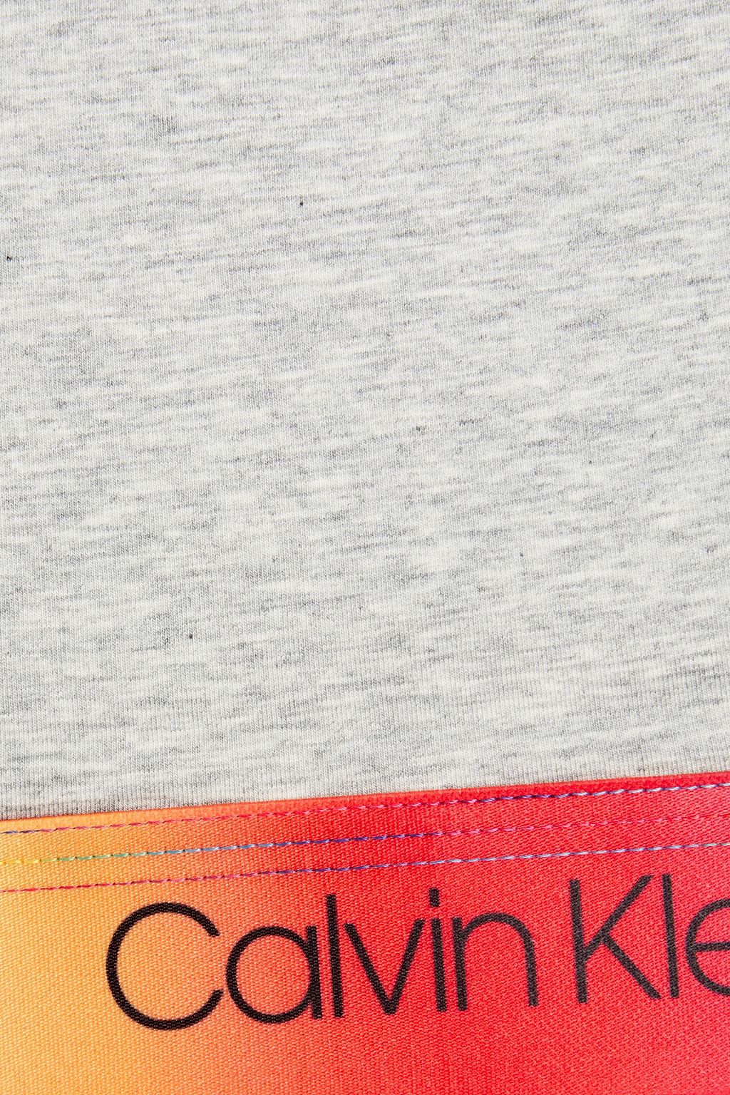 CALVIN KLEIN Logo-print mélange cotton-blend bralette