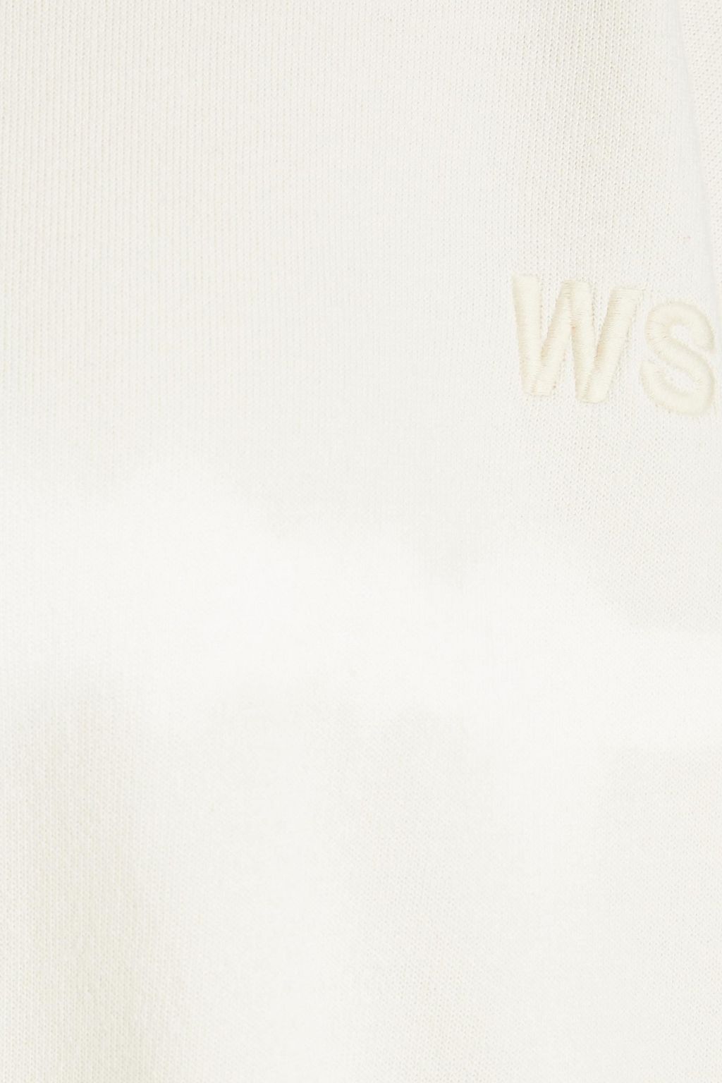 WSLY Embroidered printed organic cotton-blend fleece sweatshirt